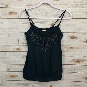 Anthropologie Silence & Noise Black Cami T…